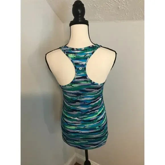 Lululemon Cool Racerback Seven Wonders Multi Tank - Size 10 - Picture 4 of 9